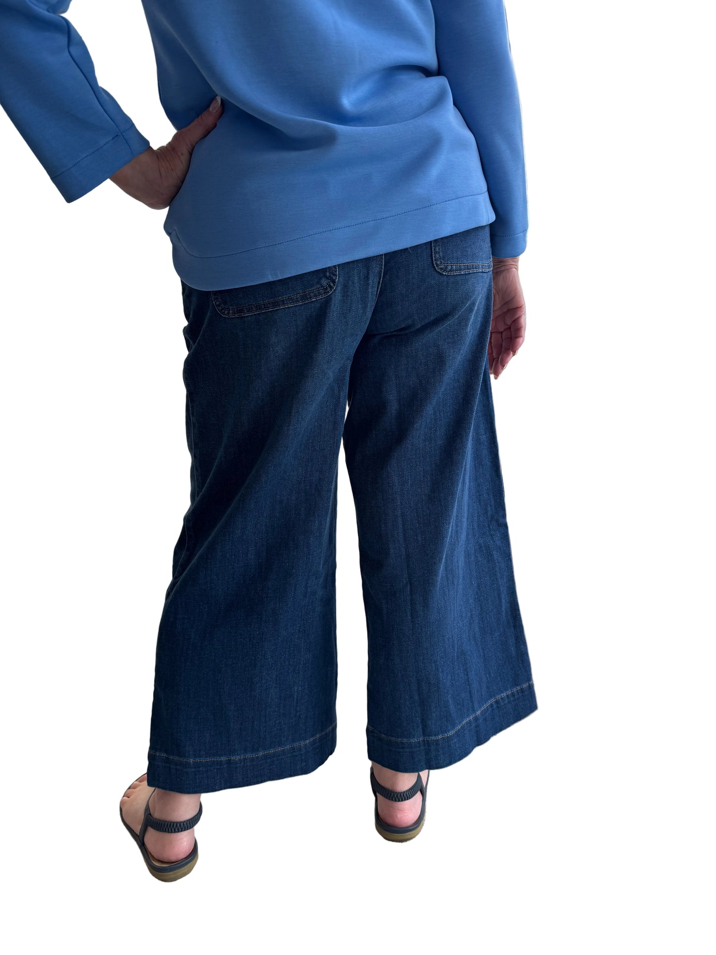 P8249HGSX Cropped Wide Leg Pant