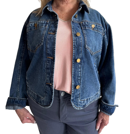 P7795GYPB  Denim Jean Jacket