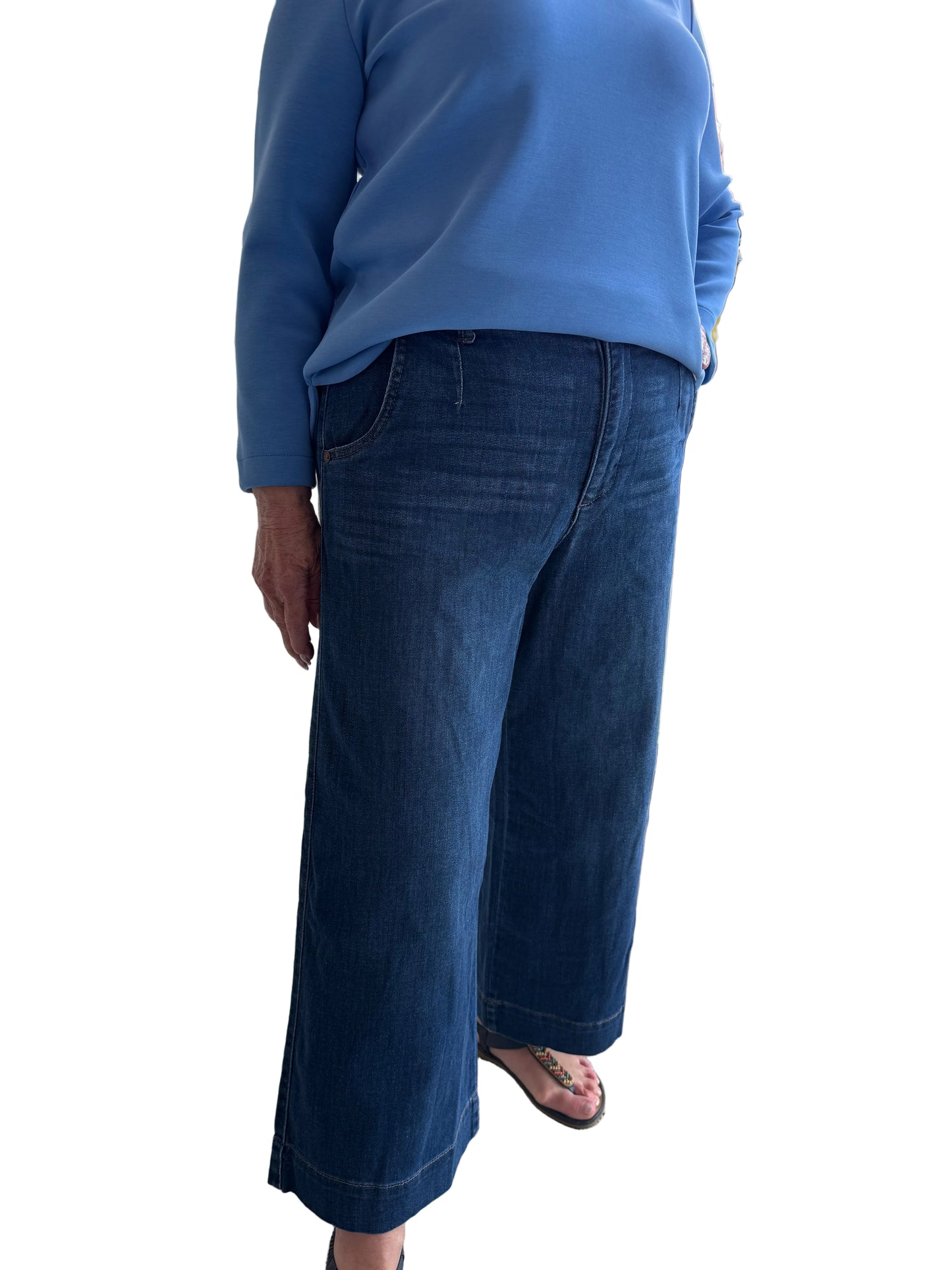 P8249HGSX Cropped Wide Leg Pant