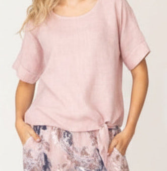 C6536 100% Linen Top