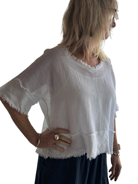 5-SS26167-4 100% Linen Top