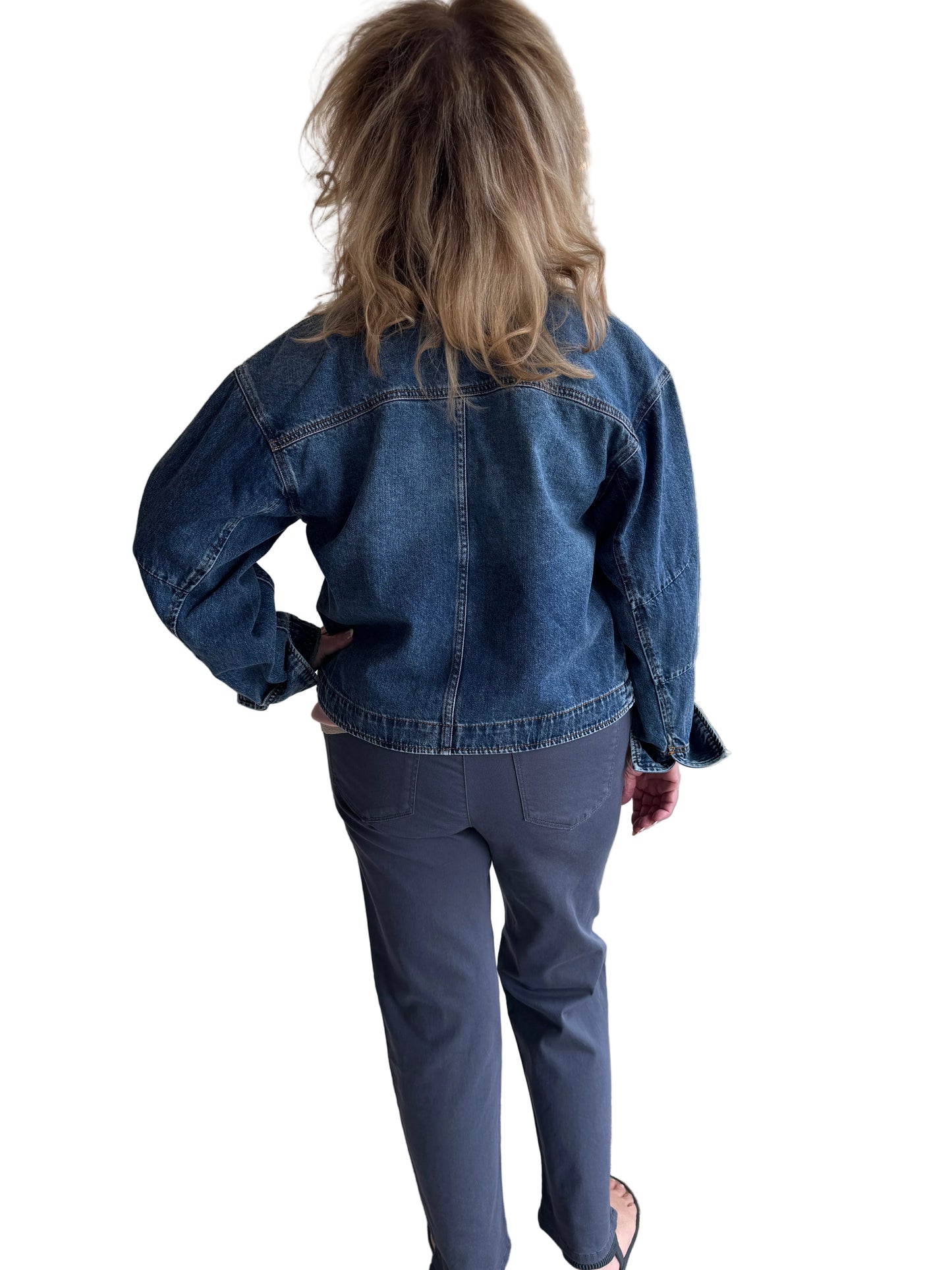P7795GYPB  Denim Jean Jacket