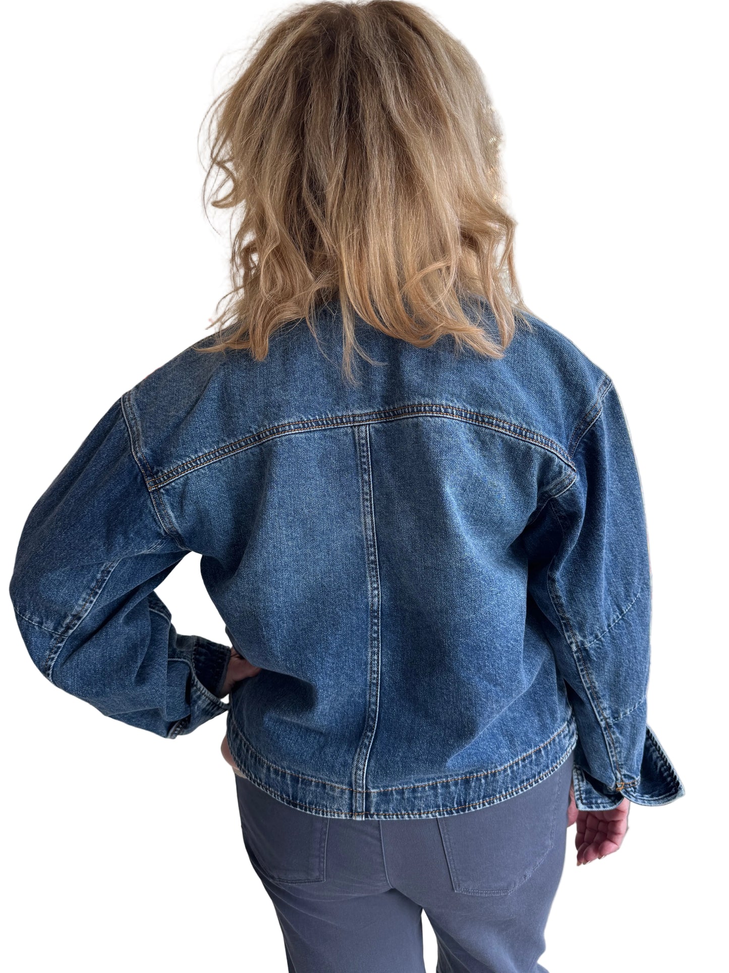 P7795GYPB  Denim Jean Jacket