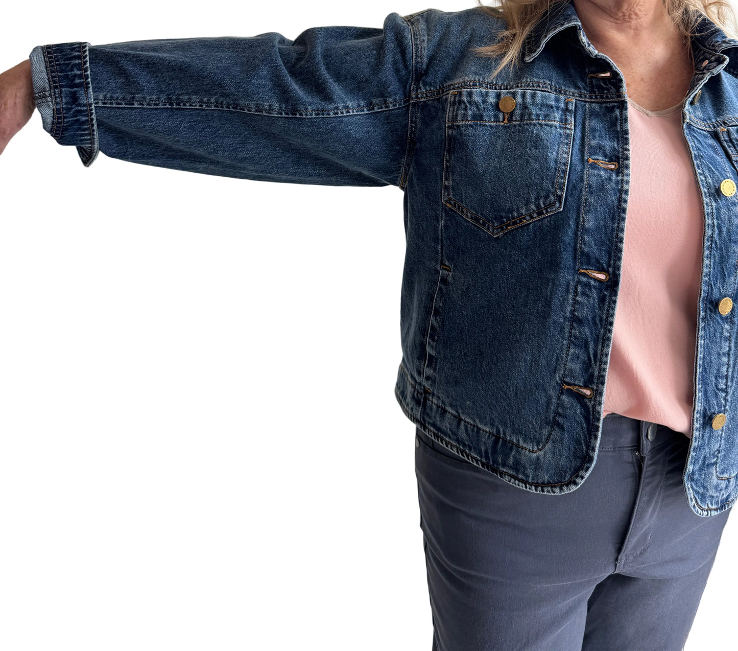 P7795GYPB  Denim Jean Jacket