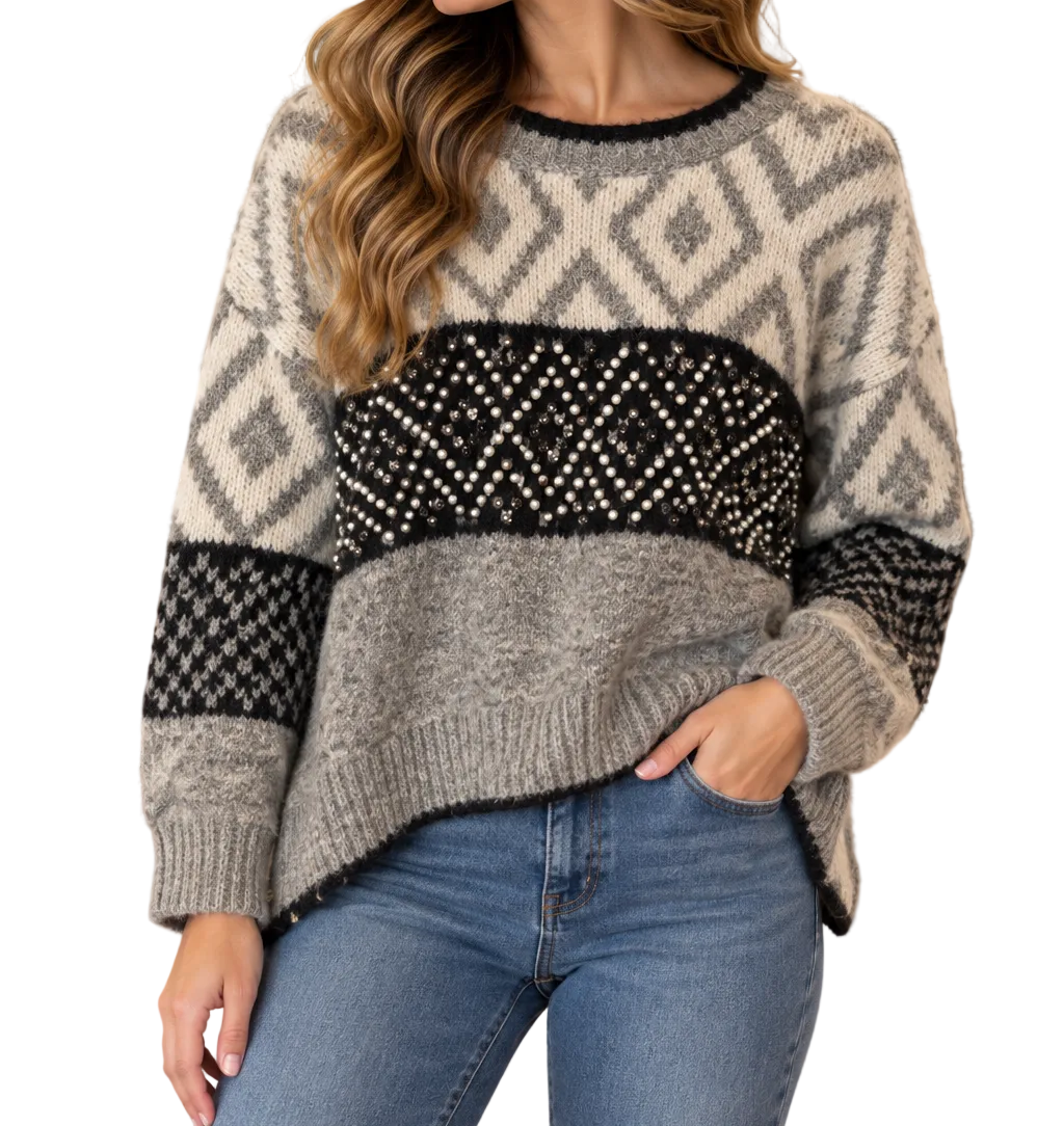 6-FW25165-9 Sparkle Sweater
