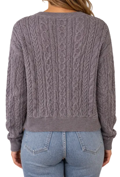 5-FW25225-9 Cable Knit Sweater