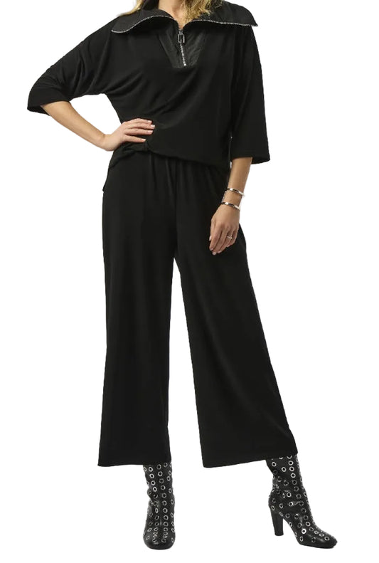 253081 Silky Knit & Memory Culotte Jumpsuit